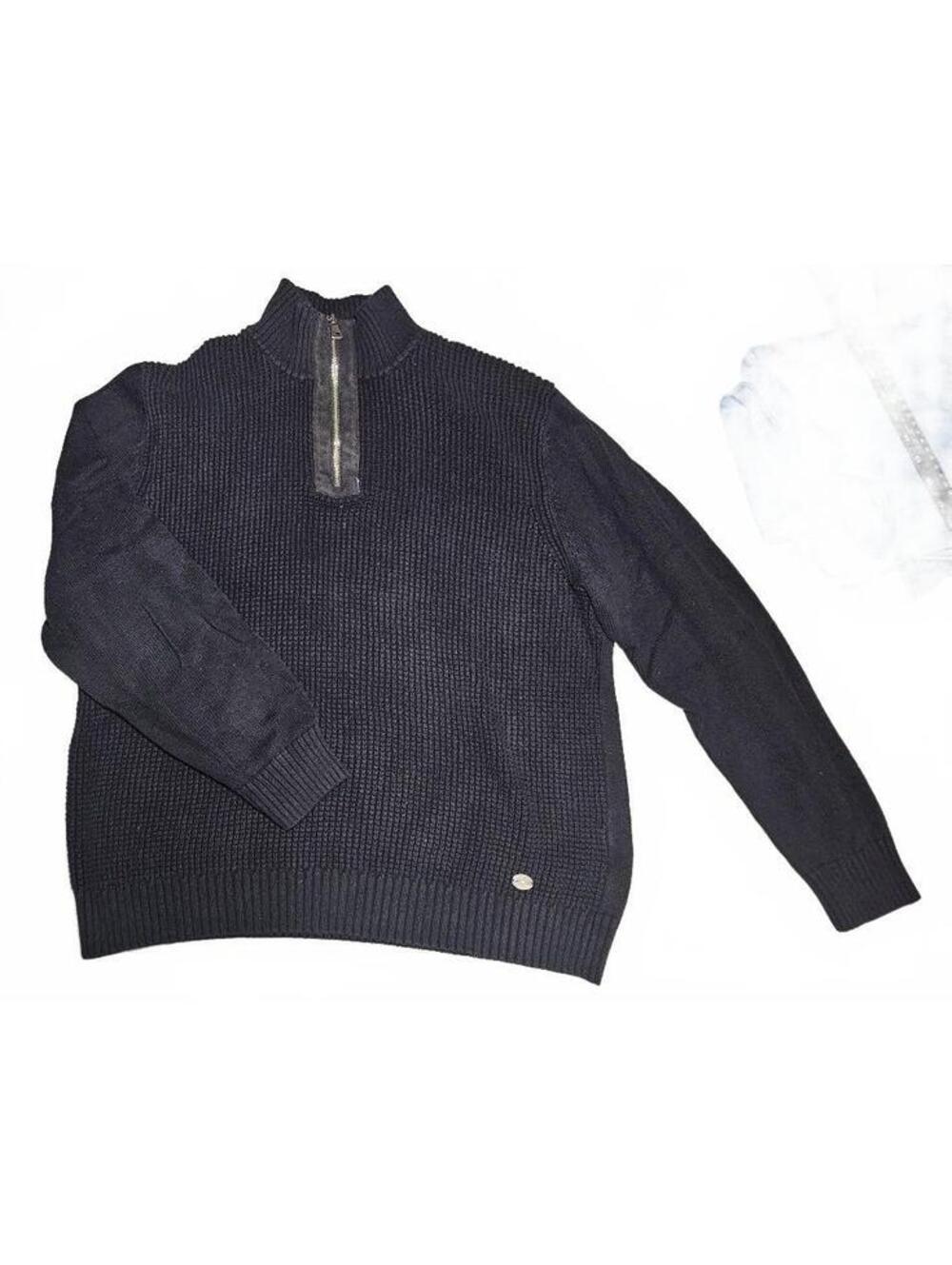 Weatherproof Vintage Men's XL Black Quarter Zip Sweater